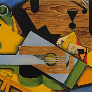 Still Life with a Guitar, 1913 (oil on canvas)