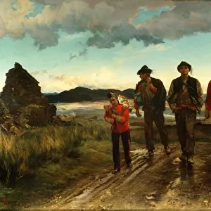 Listed for the Connaught Rangers : Recruiting in Ireland, 1878 (oil on canvas)