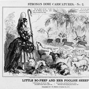 Little Bo-Peep and her foolish sheep, published by T W Strong, New York, 1861 (litho)