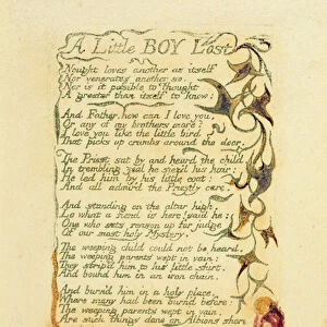 A Little Boy Lost, plate 42 from Songs of Experience, 1794 (colour