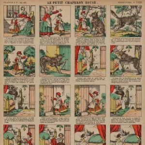 Little Red Riding Hood (coloured engraving)