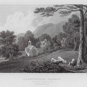 Llantisilio Church, Vale of Llangollen, Denbighshire (engraving)
