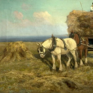 Loading the Harvest Wagon (oil on canvas)