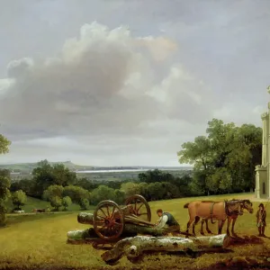 Loading a Timber Wagon at Cave Castle, Yorkshire, 1806 (oil on canvas) Loading a Timber Wagon at Cave Castle, Yorkshire, 1806 (oil on canvas)