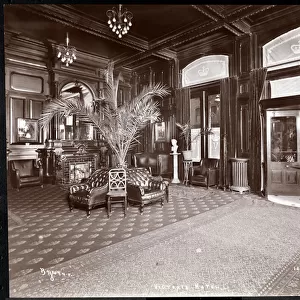 The lobby at the Hotel Victoria, 1901 or 1902 (silver gelatin print)