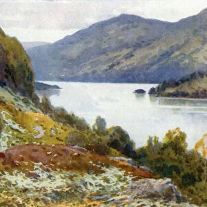 Loch Lomond from Inversnaid (colour litho)