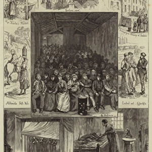 The Lock-Out in South Wales, Notes by our Artist (engraving)