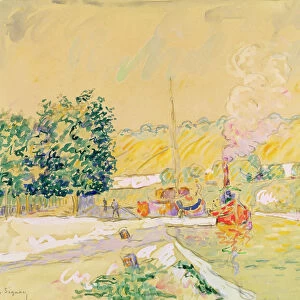 Lock at Sannois, 1900 (watercolour on paper)