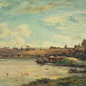 On the Loire (oil on canvas)