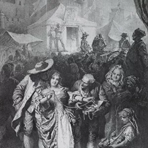 In London in the 19th Century, Scene 11 from Imre Madachs poem The Tragedy of Man (engraving)