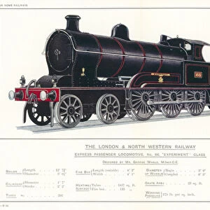 The London And North Western Railway, Express Passenger Locomotive, No 66, "Experiment"Class, Designed by Mr George Whale, MInstCE (colour litho)