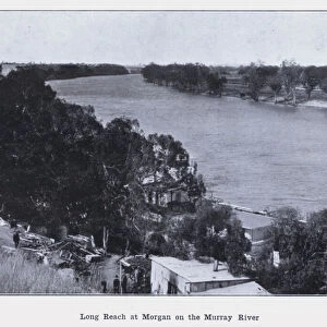 Long Reach at Morgan on the Murray River (b / w photo)