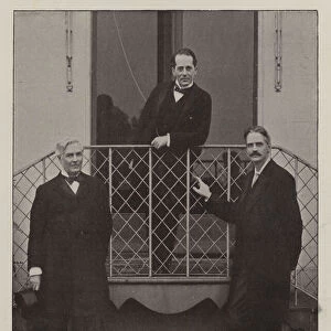 Lord Ashbourne, Lord Chancellor of Ireland; Earl Cadogan, Lord Lieutenant of Ireland; Mr Gerald Balfour, Chief Secretary for Ireland (b / w photo)