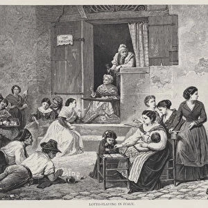 Lotto-Playing in Italy (engraving)