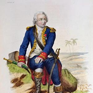 Louis Antoine de Bougainville (1729-1811) seated on a rock