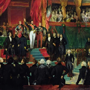 Louis-Philippe (1773-1850) is sworn in as king before the Chamber of Deputies, 9th August 1830