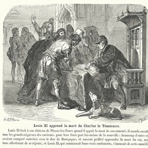 Louis XI apprend la mort de Charles le Temeraire (engraving)