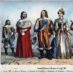 Louis XIII - Anne of Austria (1601-1666) (Anne of Austria) - Gaston of France (Gaston