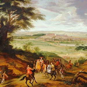 Louis XIV with Versailles in the distance