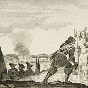 Louis XV (1710-74) at the Battle of Fontenoi in 1745, from Histoire de France by Colart