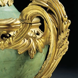 Louis XV pot-pourri vase (ormolu-mounted Chinese celadon porcelain)