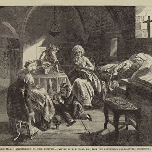 Louis XVI and Marie Antoinette in the Temple (engraving)