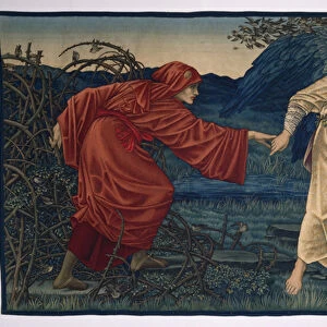 Love leading the Pilgrim, Tapestry, 1909 (textile)