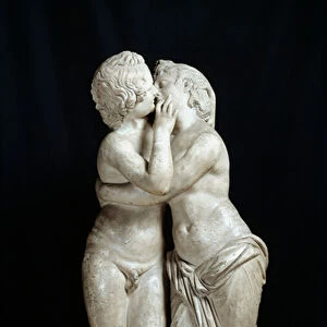 Love and Psyche kissing Marble sculpture after a Greek original from the 3rd-2nd century