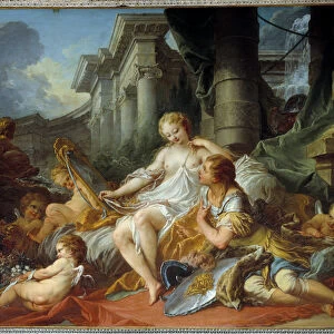The love of Renaud and Armide Illustration of a scene of "La Jerusalem delivree"