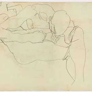 Lovers, 1913 (pencil on paper) (verso of 996378)