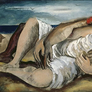 Lovers on the Beach, 1933 (pen & ink and gouache)