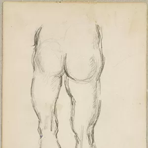 After Luca Signorelli: study of legs, c. 1883-86 (pencil on paper) (recto of 497361)