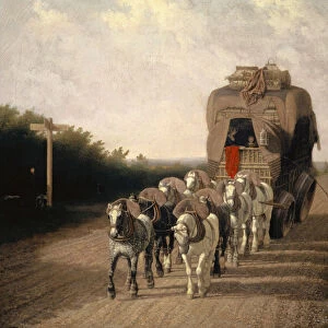 The Ludlow Carrier-Coach, 1801 (oil on canvas)