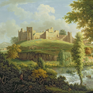 Ludlow Castle with Dinham Weir, from the South-West, c. 1765-69 (oil on canvas)