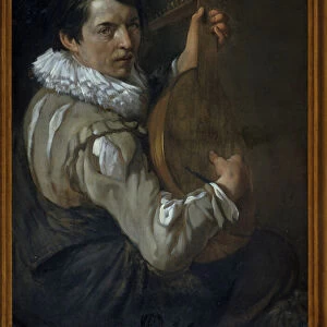 The Lute Player (oil on copper)