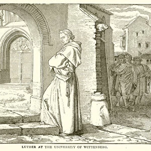 Luther at the University of Wittenberg (engraving)