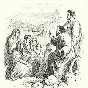 Lydia and Paul, Acts xvi, 13, 14 (engraving)