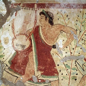 A lyre player (Fresco, 520 BC)