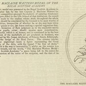 The Maclaine Watters Medal of the Royal Scottish Academy (engraving)