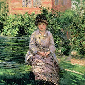 Madame Renoir (1860-1915) in the Garden at Petit-Gennevilliers, c. 1891 (oil on canvas)