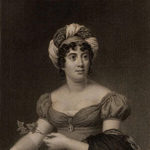 Madame de Stael, english engraving, 1836 (engraving)