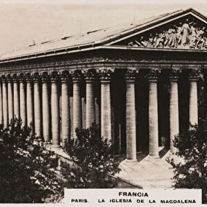 The Madeleine church in, Paris, 1900-10 (postcard)