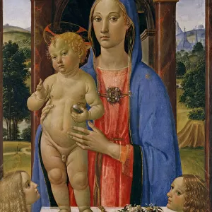 Madonna and Child with Angels, c. 1480-2 (tempera and gold on wood)