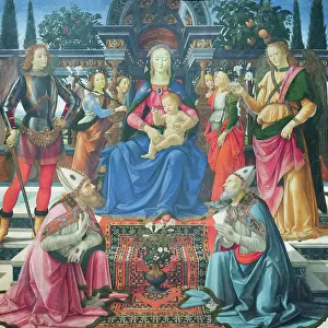 Madonna and Child with the archangels and with the sainted bishops Justus and Zenobius, 1486 circa, (tempera on wood)