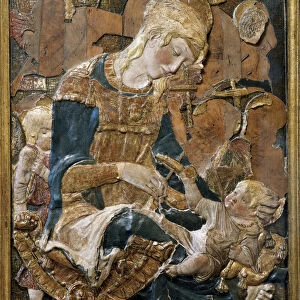 Madonna and Child, bas relief (terracotta)