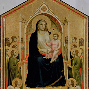Madonna and Child Enthroned, c. 1300-10 (tempera on panel) (POST-restoration