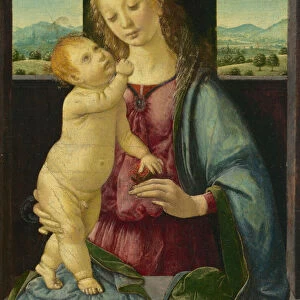 Madonna and Child with a Pomegranate, 1475-80 (oil on poplar panel)