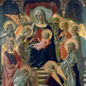 Madonna and Child with Saints. Detail