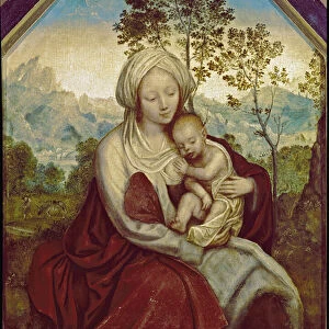 Madonna and the Child (tempera and oil on wood, 16th century)