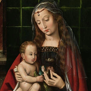 Detail of Madonna (oil on panel)